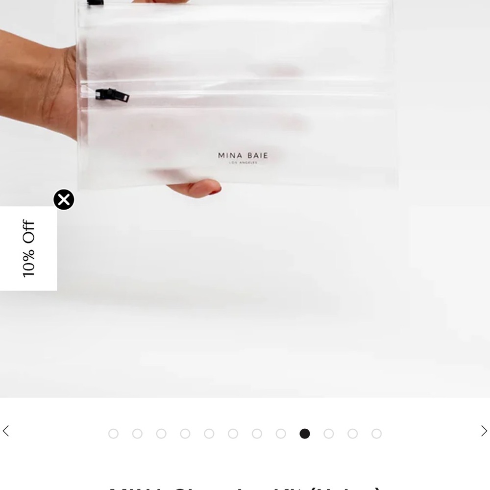 Mina Baie diaper wipe holder transparent